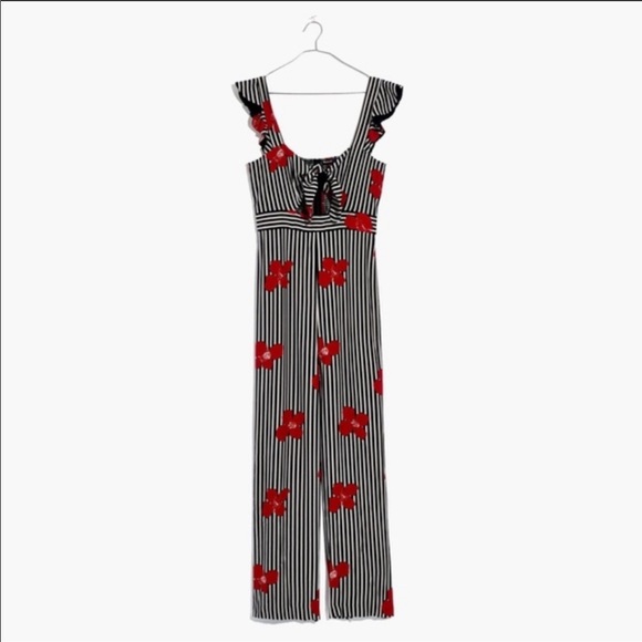 NWT Madewell Plumeria Cut Out Jumpsuit in Orchids - Picture 2 of 4